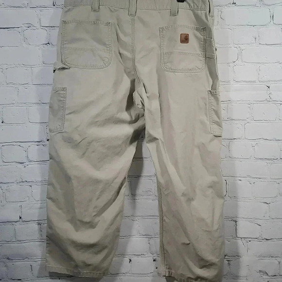 Carhartt Men's Loose Fit Canvas Utility Work Pant B151 Tan Size 42x30 RN 14806 - Picture 11 of 16